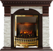 Каминокомплект Dublin - Темный дуб / Сланец белый с очагом Atherton Каминокомплект Dublin - Темный дуб / Сланец белый с очагом Atherton