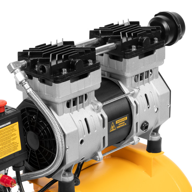 Компрессор DLS950/24 безмаслянный малошумный 950 Вт, 165 л/мин, ресивер 24 л Denzel в Ижевске