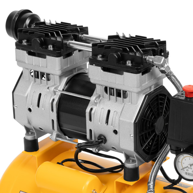 Компрессор DLS950/24 безмаслянный малошумный 950 Вт, 165 л/мин, ресивер 24 л Denzel в Ижевске