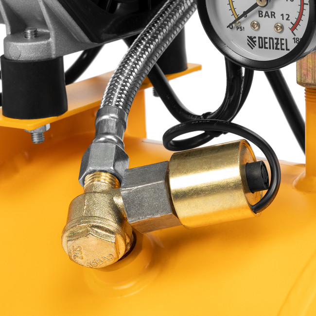 Компрессор DLS950/24 безмаслянный малошумный 950 Вт, 165 л/мин, ресивер 24 л Denzel в Ижевске