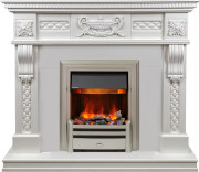 Каминокомплект Corsica - Матовый белый (Ширина 1100) с очагом Chesford Каминокомплект Corsica - Матовый белый (Ширина 1100) с очагом Chesford