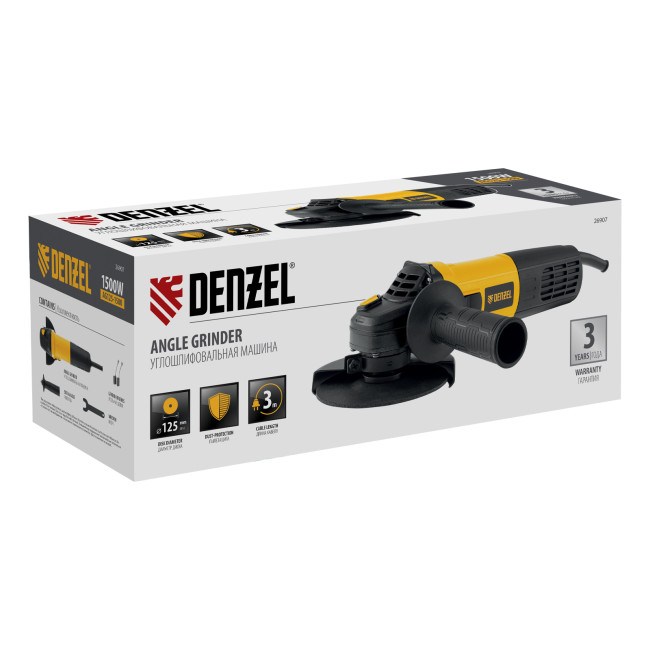 Машина шлифовальная угловая AG125-1500, 1500 Вт, 125 мм, 3000-11000 об/мин Denzel в Ижевске Машина шлифовальная угловая AG125-1500, 1500 Вт, 125 мм, 3000-11000 об/мин Denzel в Ижевске