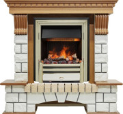 Каминокомплект Pierre Luxe - Дуб / Белый (Высота 1020мм) с очагом Cavendish Каминокомплект Pierre Luxe - Дуб / Белый (Высота 1020мм) с очагом Cavendish