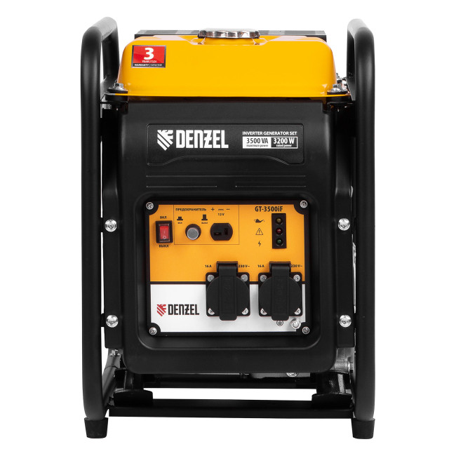 Генератор инверторный GT-3500iF, 3.5 кВт, 230 В, бак 5 л, открытый корпус, ручной старт Denzel в Ижевске Генератор инверторный GT-3500iF, 3.5 кВт, 230 В, бак 5 л, открытый корпус, ручной старт Denzel в Ижевске