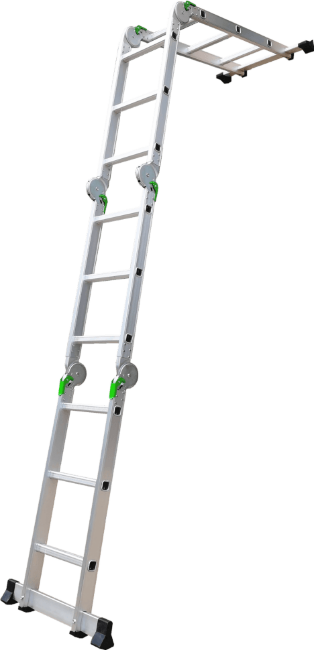 Лестница трансформер алюминиевая 4x5 ТАЛМЕТ/TALMET TM-505 в Ижевске Лестница трансформер алюминиевая 4x5 ТАЛМЕТ/TALMET TM-505 в Ижевске
