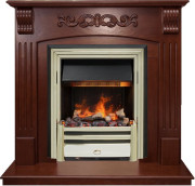 Каминокомплект Sorrento угловой - Орех с очагом Cavendish Каминокомплект Sorrento угловой - Орех с очагом Cavendish