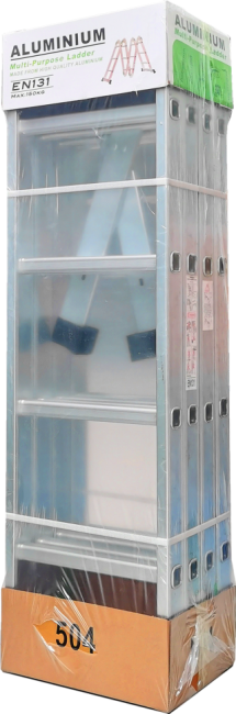 Лестница трансформер стальная, алюминиевые ступени 4x3 TM-503С в Ижевске Лестница трансформер стальная, алюминиевые ступени 4x3 TM-503С в Ижевске
