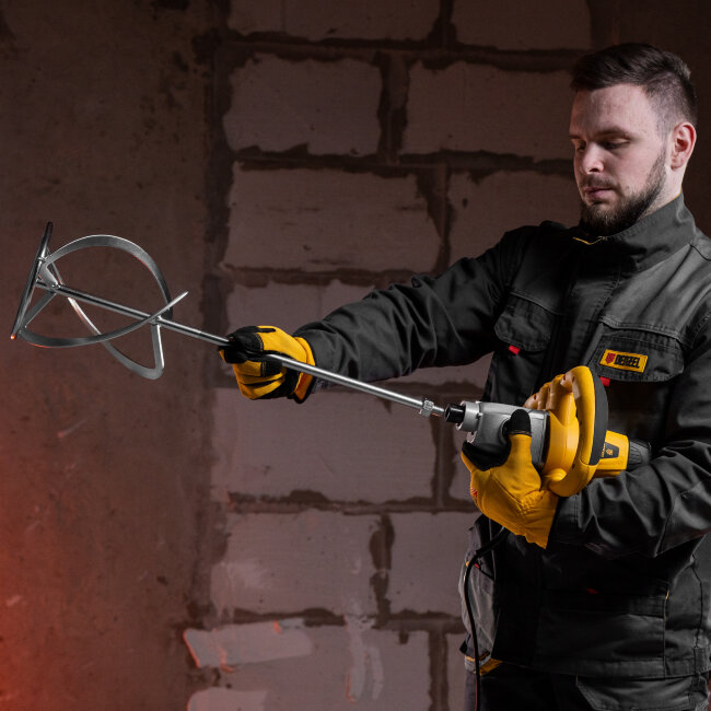 Миксер строительный EM-1-1600, 1600 Вт, 180-460/300-750 об/мин Denzel в Ижевске Миксер строительный EM-1-1600, 1600 Вт, 180-460/300-750 об/мин Denzel в Ижевске