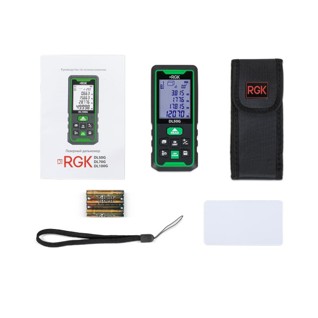Лазерный дальномер RGK DL50G (с поверкой) - зеленый луч в Ижевске Лазерный дальномер RGK DL50G (с поверкой) - зеленый луч в Ижевске