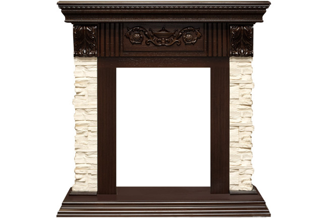 Каминокомплект Luxemburg (каменный) - Сланец/Темный дуб с очагом Fobos FX Black в Ижевске Каминокомплект Luxemburg (каменный) - Сланец/Темный дуб с очагом Fobos FX Black в Ижевске