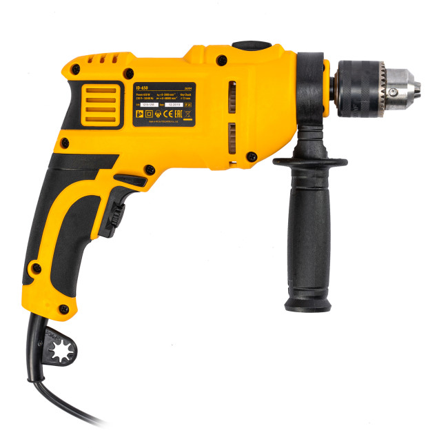 Дрель ударная ID-650, 650 Вт, 0-3000 об/мин, 48000 уд/мин Denzel в Ижевске Дрель ударная ID-650, 650 Вт, 0-3000 об/мин, 48000 уд/мин Denzel в Ижевске