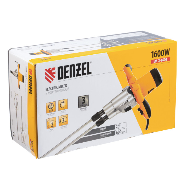 Миксер строительный EM-2-1600, 1600 Вт, 200-480/250-680 об/мин Denzel в Ижевске Миксер строительный EM-2-1600, 1600 Вт, 200-480/250-680 об/мин Denzel в Ижевске