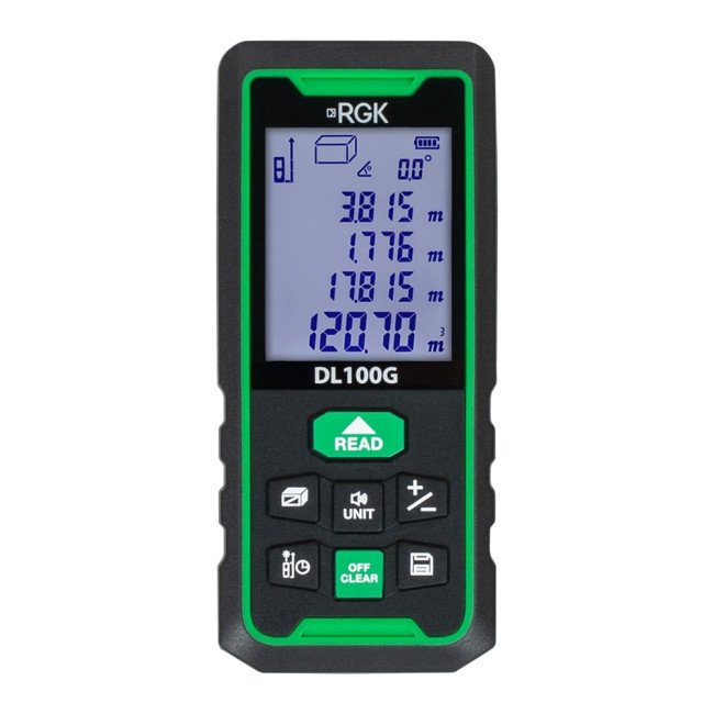 Лазерный дальномер RGK DL100G (с поверкой) - зеленый луч в Ижевске