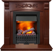 Каминокомплект Sorrento угловой - Орех с очагом Danville Black FB2 Каминокомплект Sorrento угловой - Орех с очагом Danville Black FB2