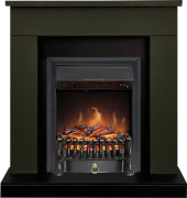 Каминокомплект Bergen (Разборный) - Темная олива (Ширина 900 мм) с очагом Fobos FX Black