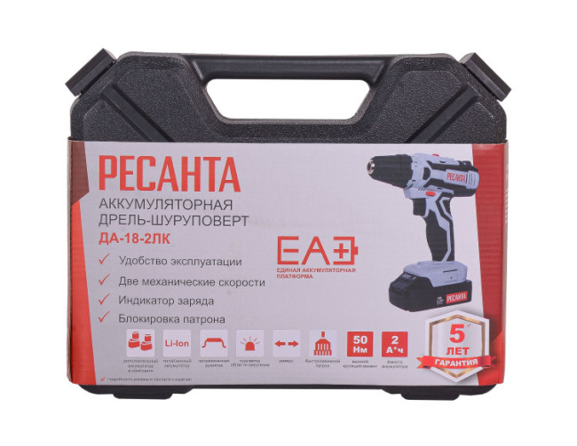 Дрель-шуруповерт аккумуляторная ДА-18-2ЛК Ресанта в Ижевске Дрель-шуруповерт аккумуляторная ДА-18-2ЛК Ресанта в Ижевске