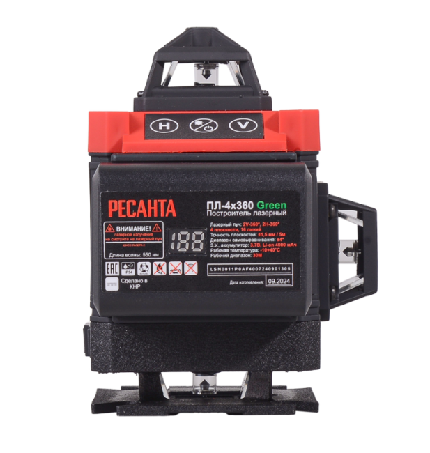 Построитель лазерный Ресанта ПЛ-4Х360 Green в Ижевске Построитель лазерный Ресанта ПЛ-4Х360 Green в Ижевске