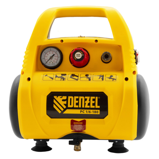 Компрессор воздушный безмасляный РС 1/6-180,1, 1 кВт, 180 л/мин, 6 л Denzel в Ижевске