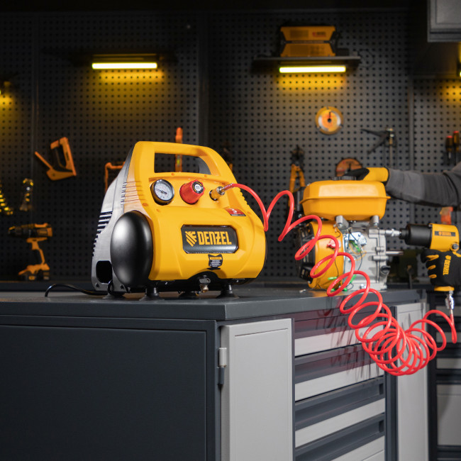 Компрессор воздушный безмасляный РС 1/6-180,1, 1 кВт, 180 л/мин, 6 л Denzel в Ижевске