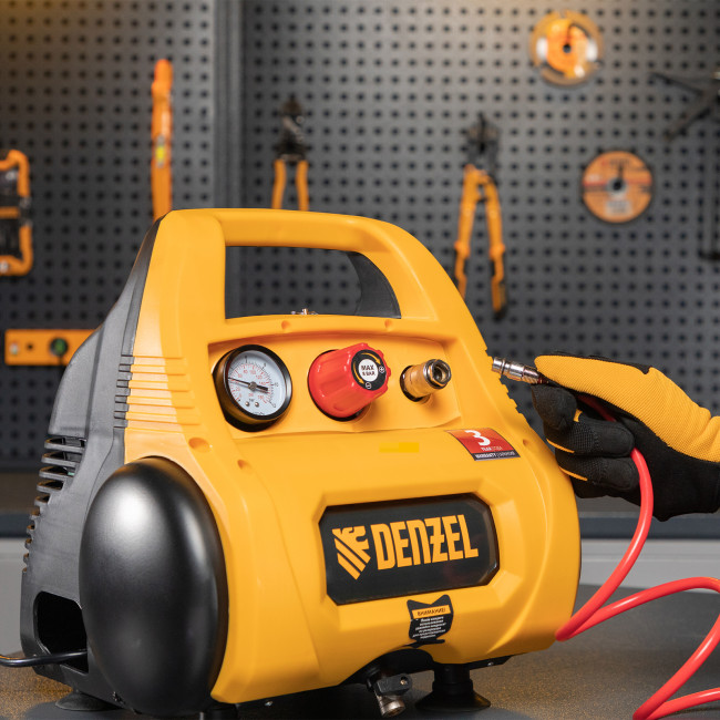 Компрессор воздушный безмасляный РС 1/6-180,1, 1 кВт, 180 л/мин, 6 л Denzel в Ижевске