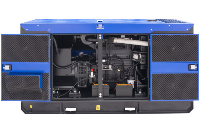 Дизельный генератор ТСС АД-40С-Т400 в шумозащитном кожухе с АВР в Ижевске Дизельный генератор ТСС АД-40С-Т400 в шумозащитном кожухе с АВР в Ижевске