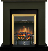 Каминокомплект Bergen (Разборный) - Темная олива (Ширина 900 мм) с очагом Fobos FX Brass