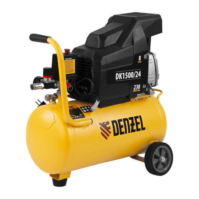 Компрессор воздушный DK1500/24, Х-PRO 1.5 кВт, 230 л/мин, 24 л Denzel в Ижевске