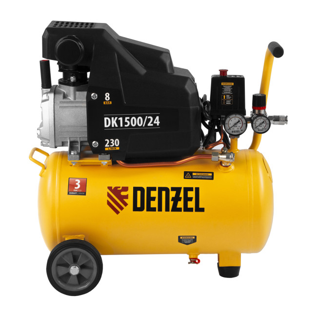 Компрессор воздушный DK1500/24, Х-PRO 1.5 кВт, 230 л/мин, 24 л Denzel в Ижевске