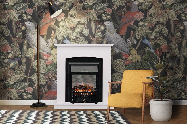 Каминокомплект Barcelona (Разборный) - Дуб галифакс с очагом Majestic FX Black в Ижевске