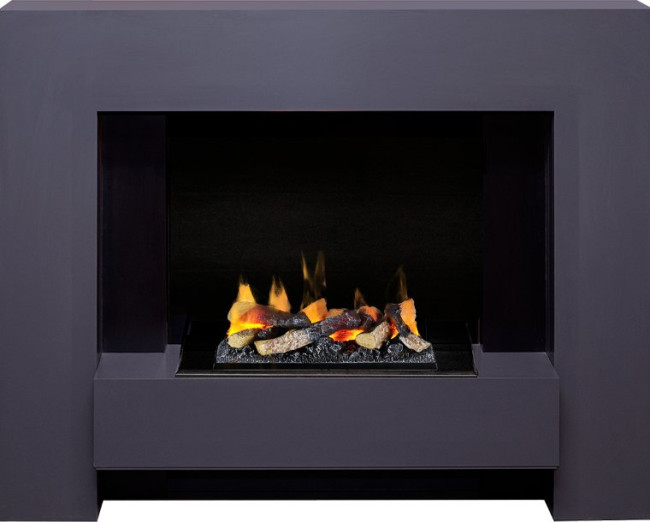 Каминокомплект Tokyo - Graphite Grey с очагом Cassette 400 LNH-INT (с дровами) в Ижевске