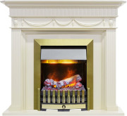 Каминокомплект Corfu - Слоновая кость с очагом Danville Antique Brass FB2 Каминокомплект Corfu - Слоновая кость с очагом Danville Antique Brass FB2