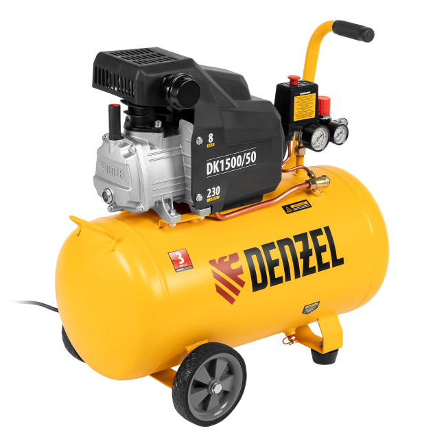 Компрессор воздушный DK1500/50, Х-PRO 1.5 кВт, 230 л/мин, 50 л Denzel в Ижевске