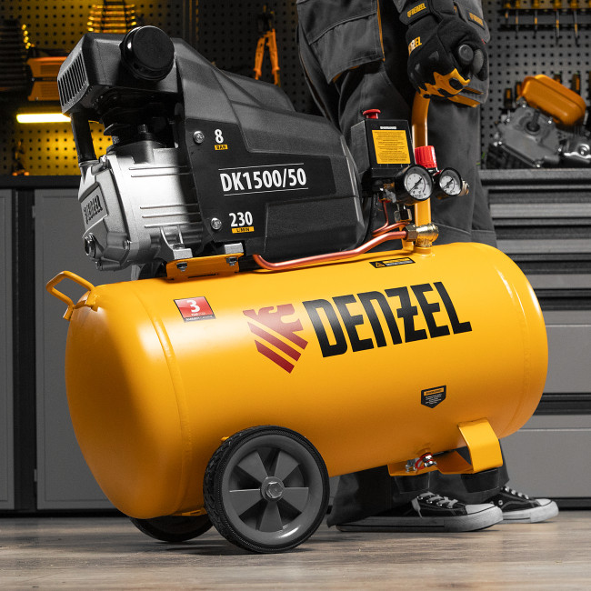 Компрессор воздушный DK1500/50, Х-PRO 1.5 кВт, 230 л/мин, 50 л Denzel в Ижевске