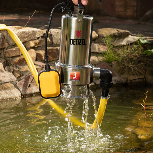 Дренажный насос DP1100X, 1100 Вт, подъем 11 м, 15500 л/ч Denzel в Ижевске