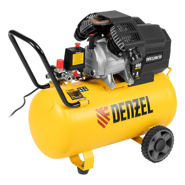 Компрессор воздушный DKV2200/50, Х-PRO 2.2 кВт, 400 л/мин, 50 л Denzel в Ижевске