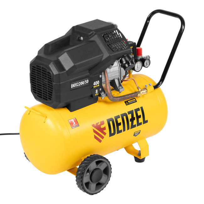 Компрессор воздушный DKV2200/50, Х-PRO 2.2 кВт, 400 л/мин, 50 л Denzel в Ижевске