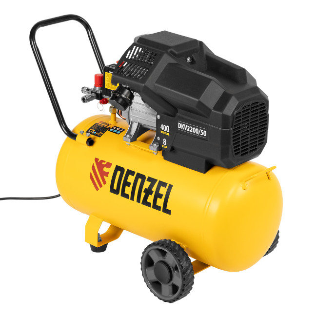 Компрессор воздушный DKV2200/50, Х-PRO 2.2 кВт, 400 л/мин, 50 л Denzel в Ижевске
