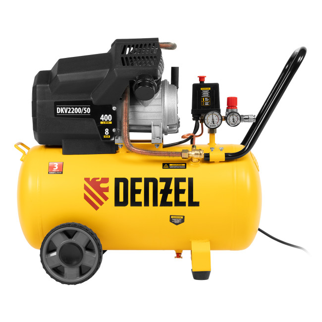 Компрессор воздушный DKV2200/50, Х-PRO 2.2 кВт, 400 л/мин, 50 л Denzel в Ижевске
