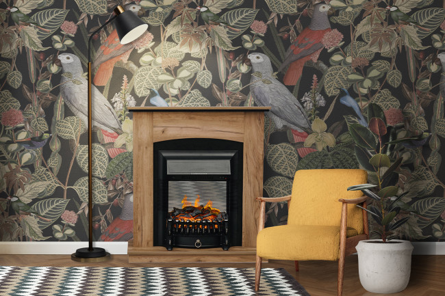 Каминокомплект Barcelona (Разборный) - Дуб галифакс с очагом Majestic FX M Black RC в Ижевске