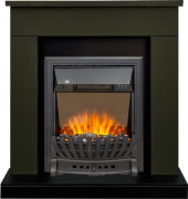 Каминокомплект Bergen (Разборный) - Темная олива (Ширина 900 мм) с очагом Aspen Black Каминокомплект Bergen (Разборный) - Темная олива (Ширина 900 мм) с очагом Aspen Black