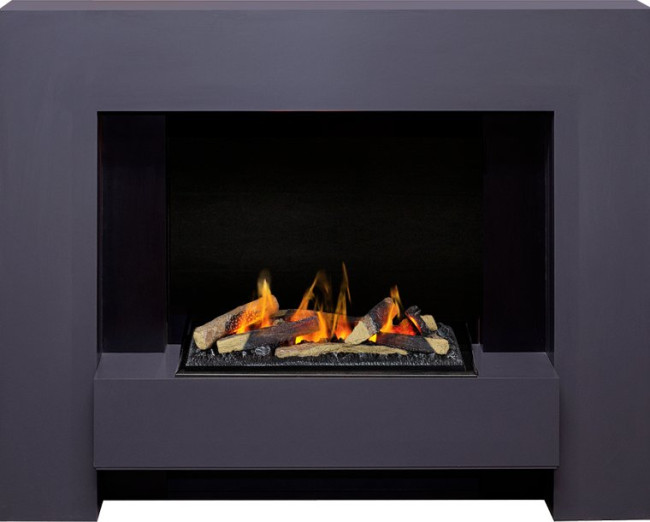 Каминокомплект Tokyo - Graphite Grey с очагом Cassette 600 LNH-INT (с дровами) в Ижевске