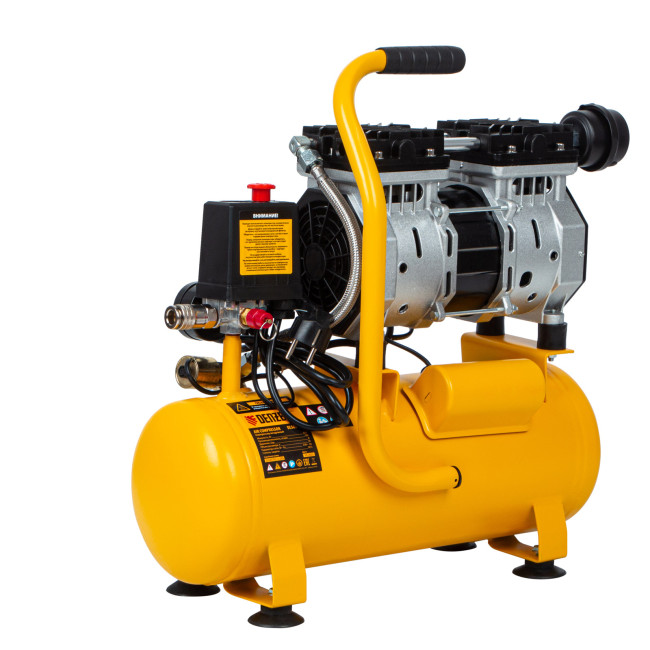 Компрессор DLS650/10 безмаслянный малошумный 650 Вт, 120 л/мин, ресивер 10 л Denzel в Ижевске