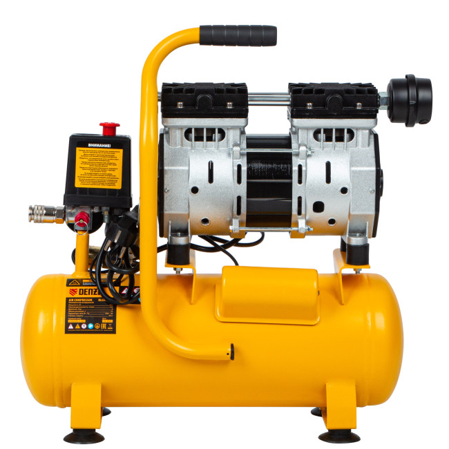 Компрессор DLS650/10 безмаслянный малошумный 650 Вт, 120 л/мин, ресивер 10 л Denzel в Ижевске