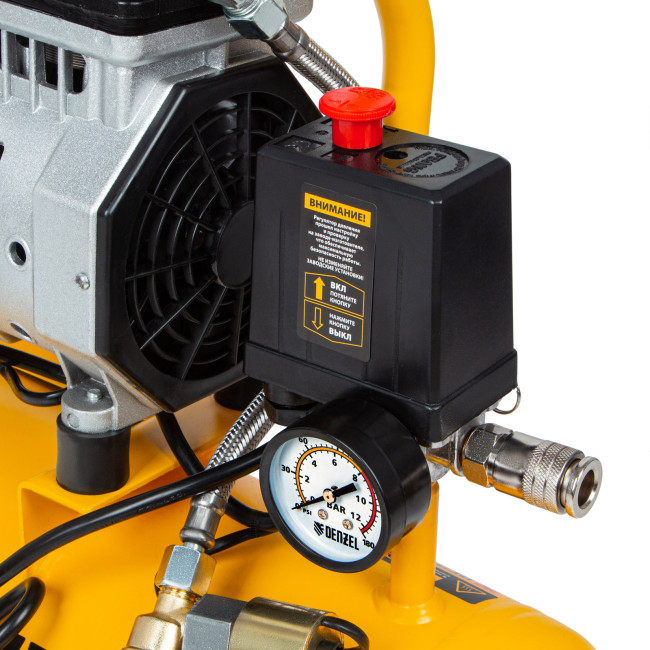 Компрессор DLS650/10 безмаслянный малошумный 650 Вт, 120 л/мин, ресивер 10 л Denzel в Ижевске