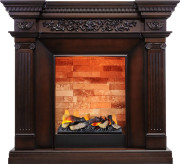 Каминокомплект Amalfi - Махагон коричневый антик с очагом Cassette 400 LNH-INT (с дровами)