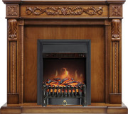 Каминокомплект Neapol - Дуб антик с очагом Fobos FX Black Каминокомплект Neapol - Дуб антик с очагом Fobos FX Black