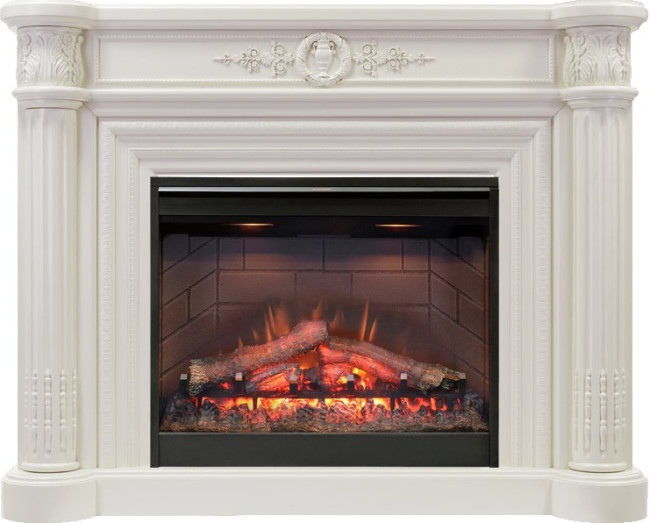 Каминокомплект Manor - Белый дуб с очагом Symphony 26'' DF2608-INT в Ижевске