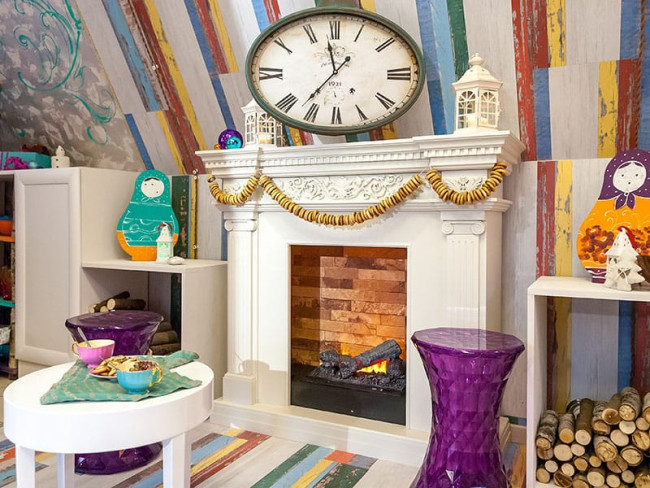 Каминокомплект Amalfi - Махагон коричневый антик с очагом Cassette 400 LNH-INT PS (без дров) в Ижевске