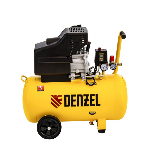 Компрессор воздушный прямой привод DC1700/50, 1.7 кВт, 50 литров, 260 л/мин Denzel в Ижевске