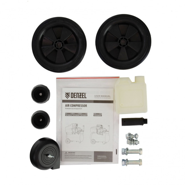 Компрессор воздушный прямой привод DC1700/50, 1.7 кВт, 50 литров, 260 л/мин Denzel в Ижевске